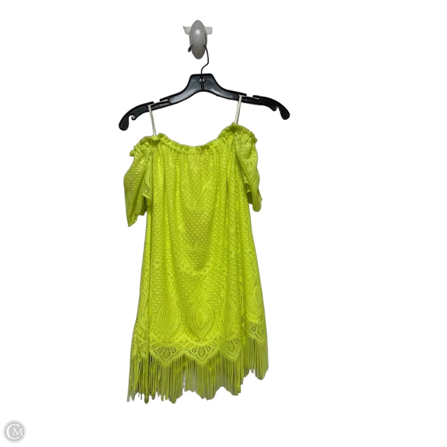 Top Short Sleeve Designer By Lilly Pulitzer In Chartreuse, Size: S