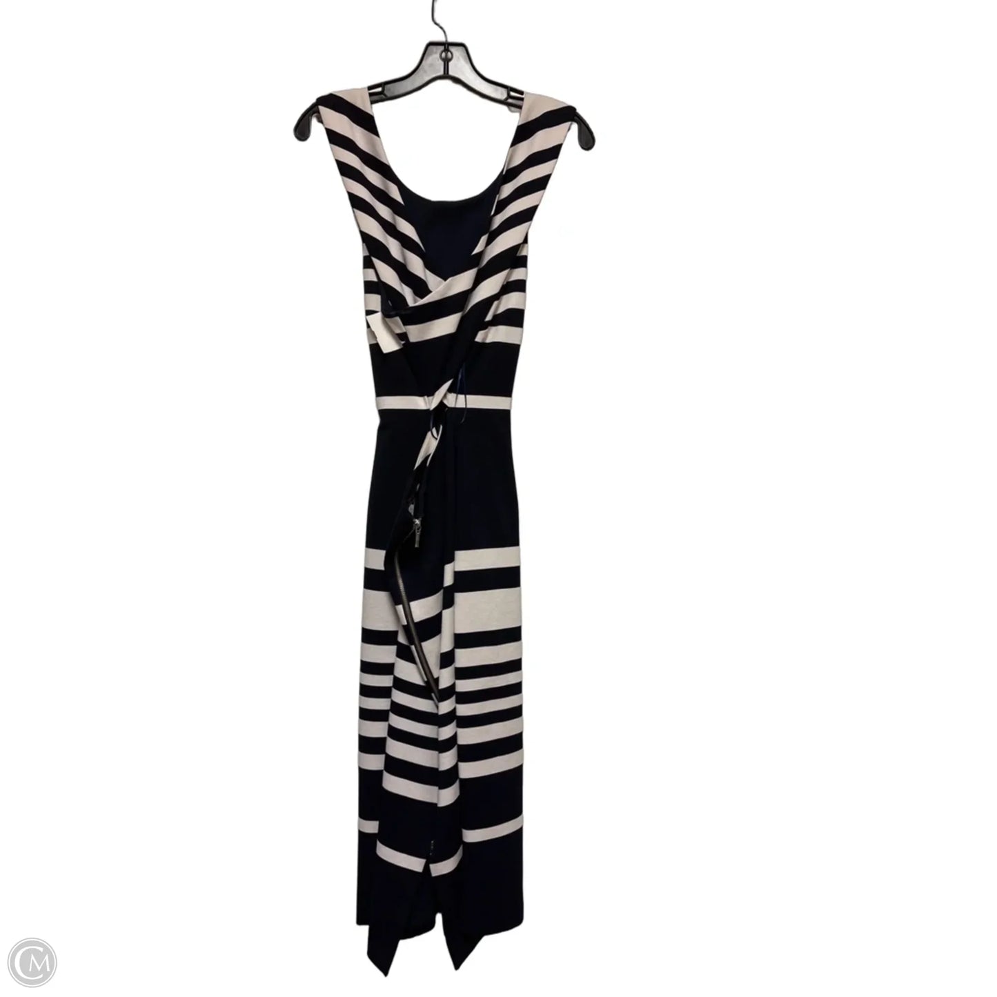 Dress Casual Midi By Clothes Mentor In Blue & White, Size: M