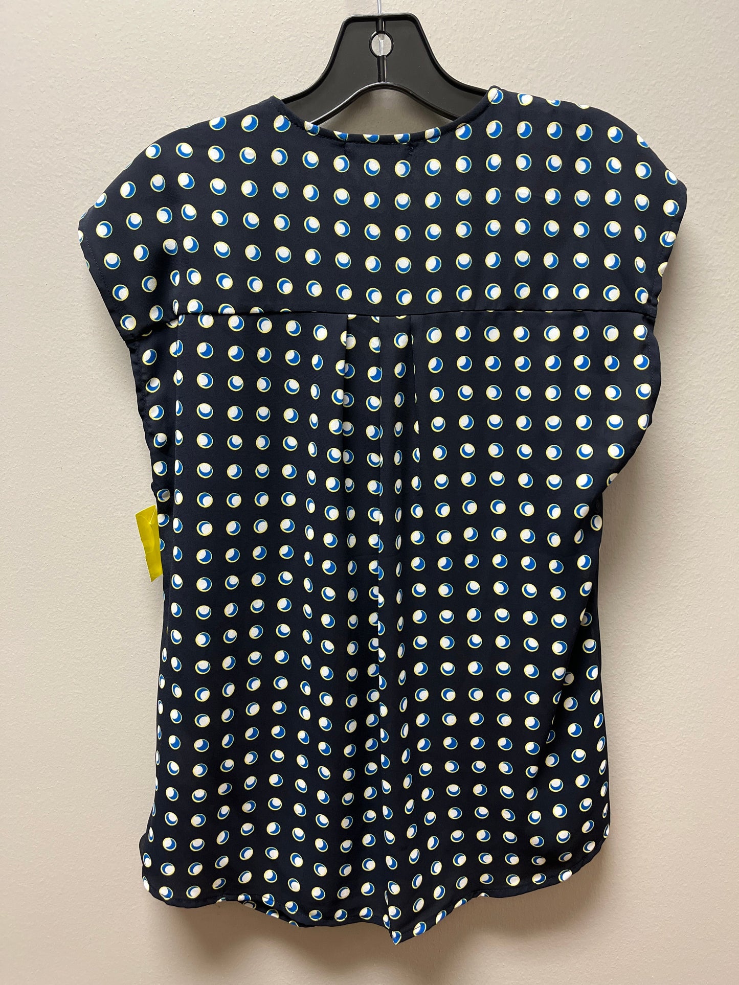 Top Short Sleeve By Pleione In Blue & Yellow, Size: S