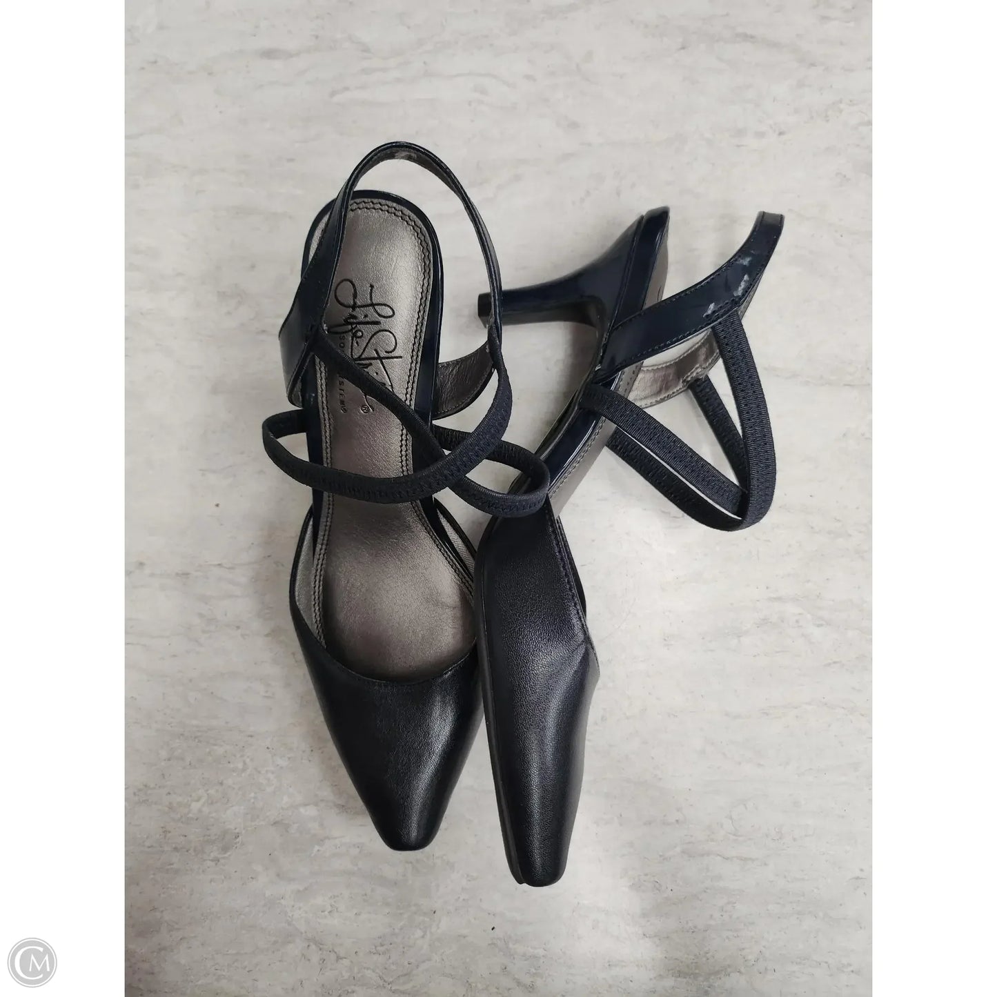 Sandals Heels Kitten By Life Stride In Blue, Size: 6.5