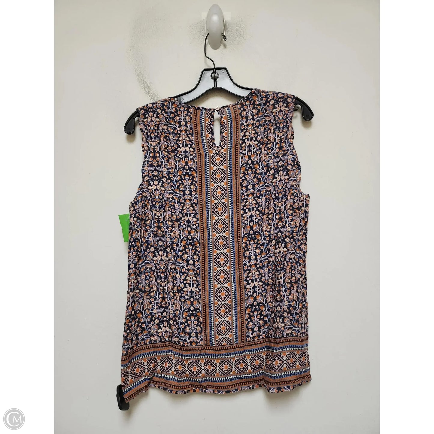 Top Sleeveless By Daniel Rainn In Blue & Orange, Size: S