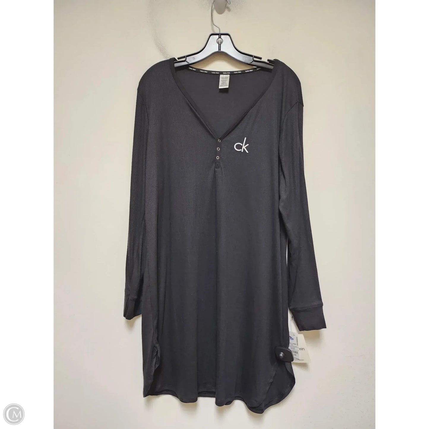Nightshirt By Calvin Klein In Black, Size: Xl