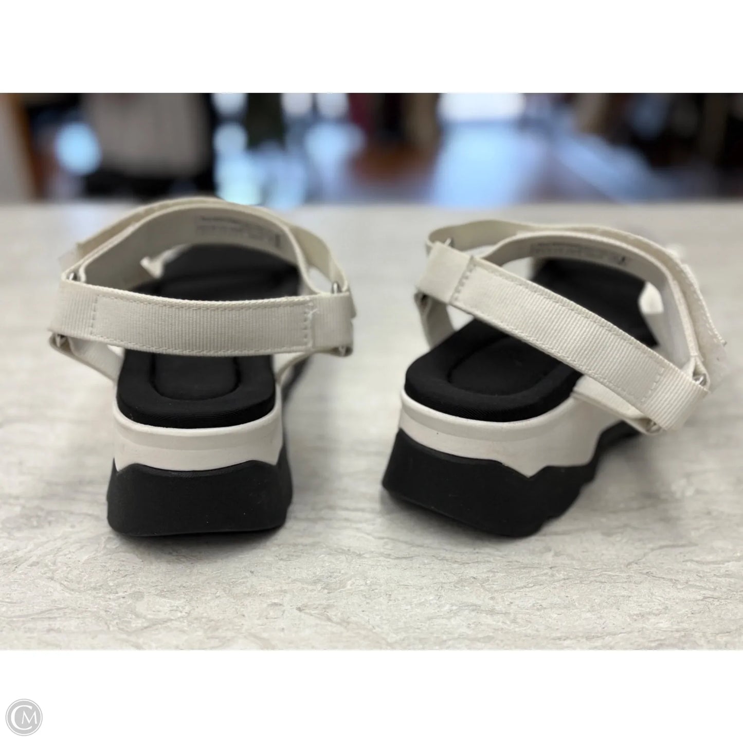 Sandals Flats By Teva In Black & White, Size: 10