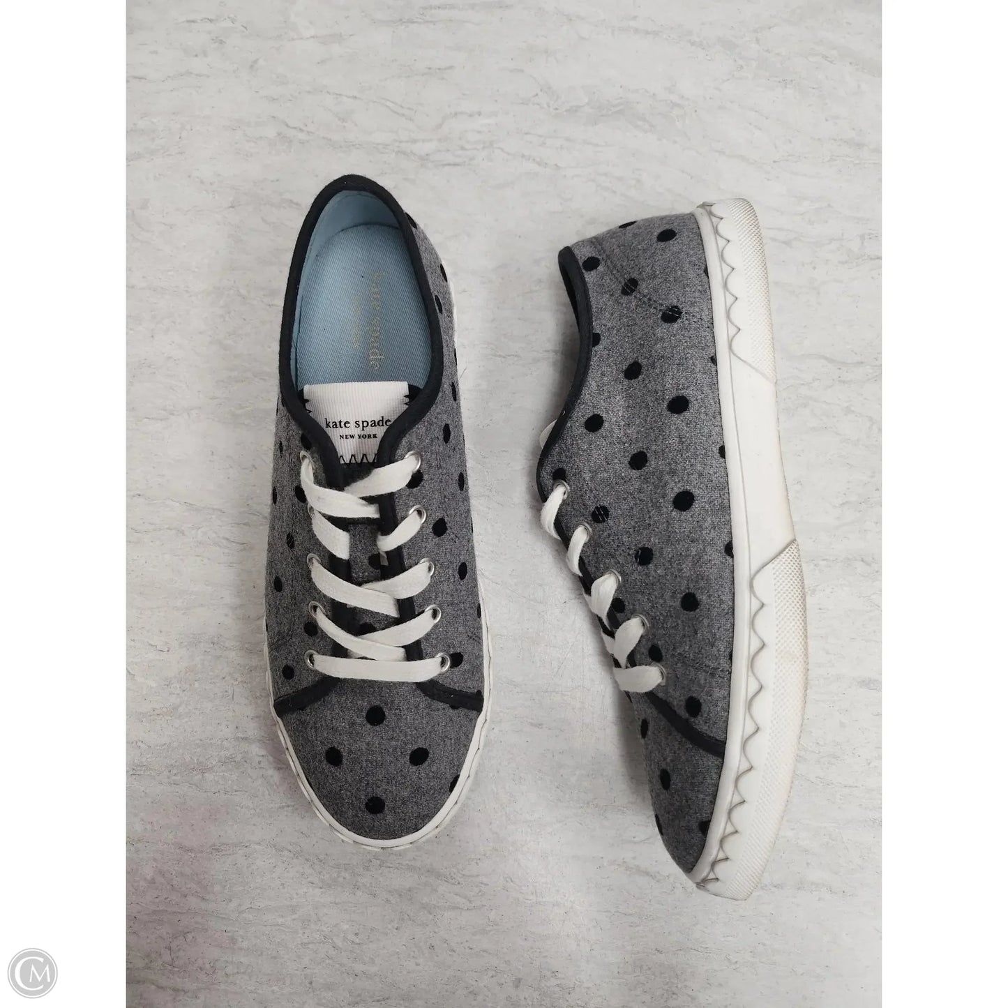 Shoes Designer By Kate Spade In Polkadot Pattern, Size: 7.5