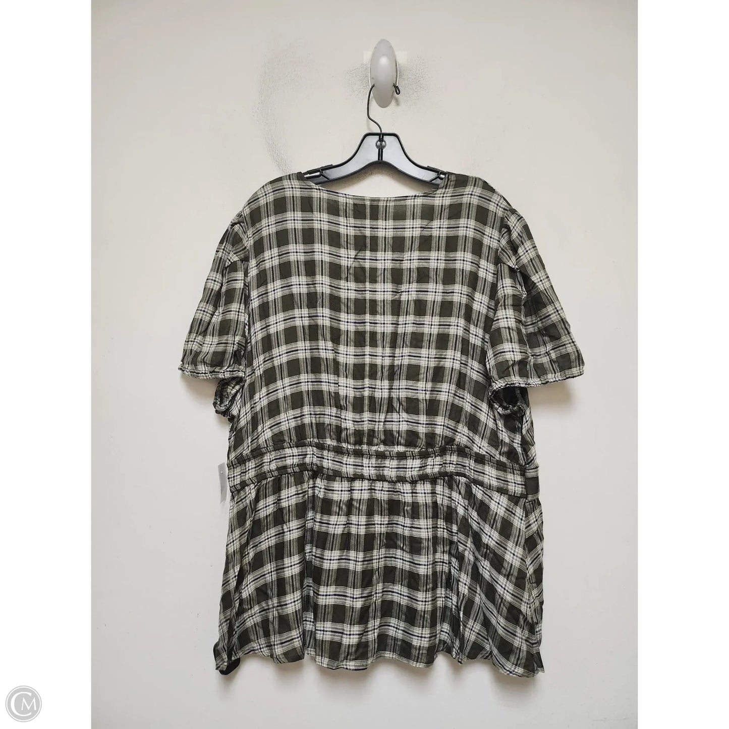 Top Short Sleeve By Lane Bryant In Plaid Pattern, Size: 2x
