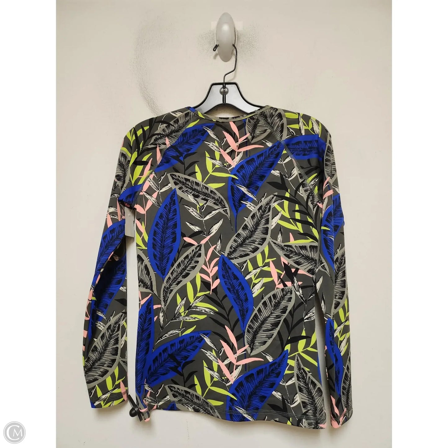 Athletic Top Long Sleeve Crewneck By Athleta In Tropical Print, Size: S