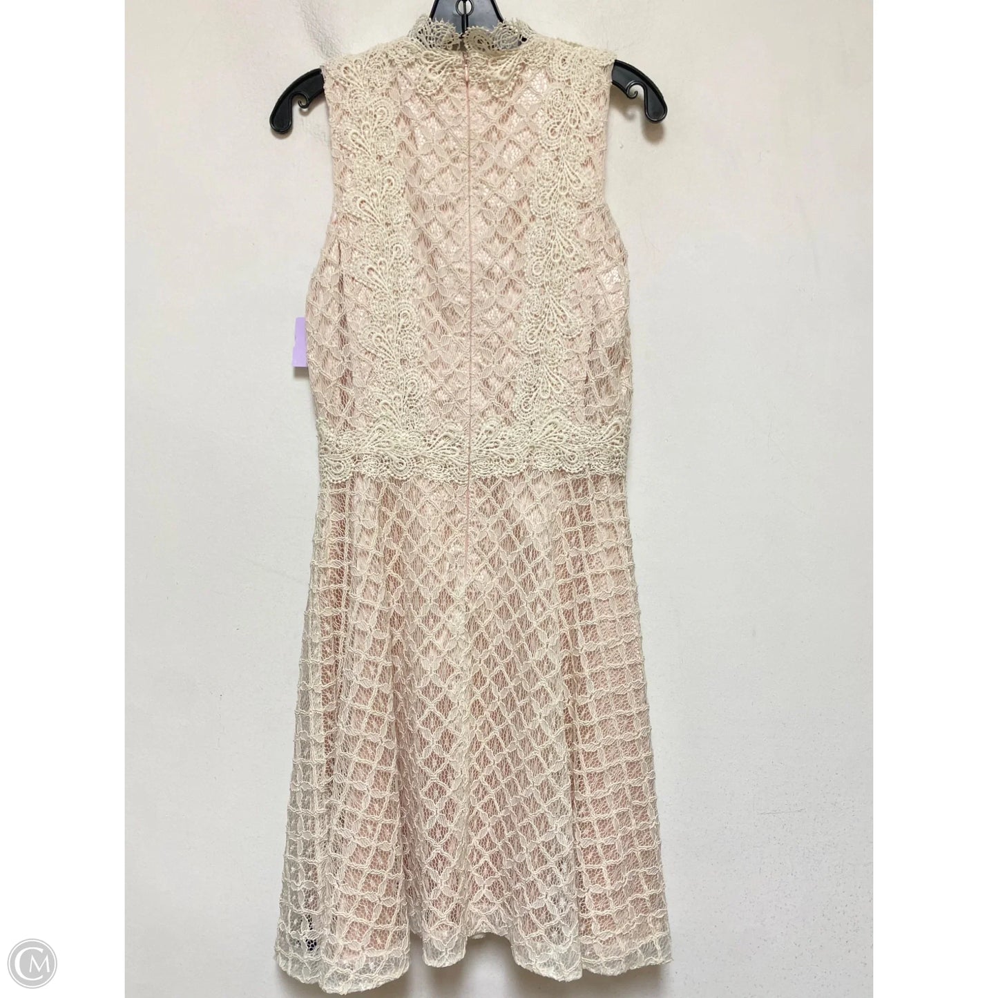 Dress Casual Short By Tahari By Arthur Levine In Pink & White, Size: S