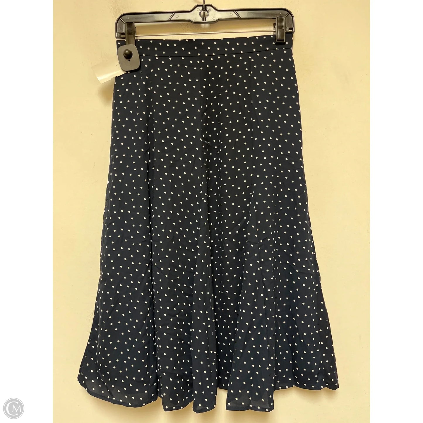 Skirt Midi By Loft In Polkadot Pattern, Size: 0