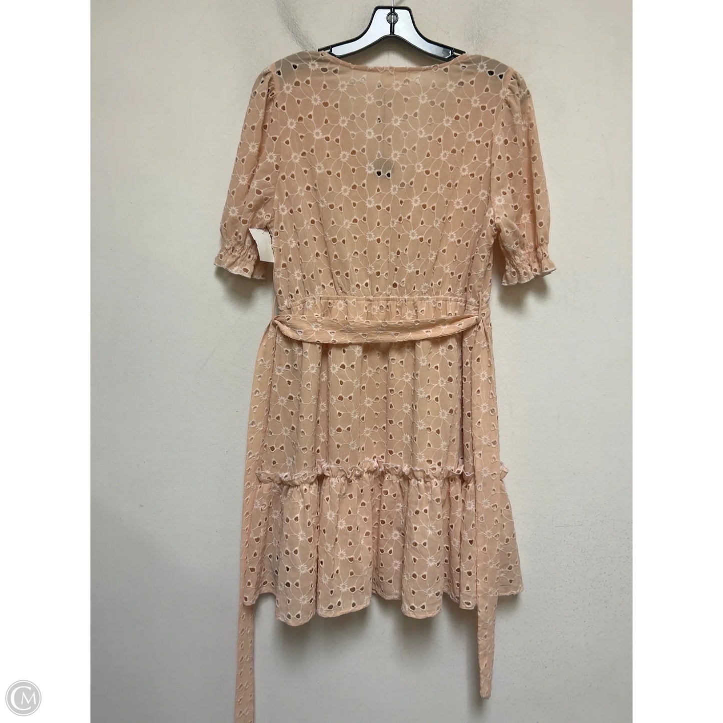 Dress Casual Short By Blu Pepper In Peach, Size: L
