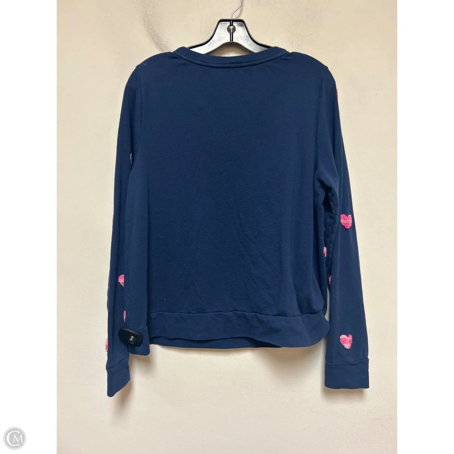 Top Long Sleeve Designer By Lilly Pulitzer In Blue & Pink, Size: L
