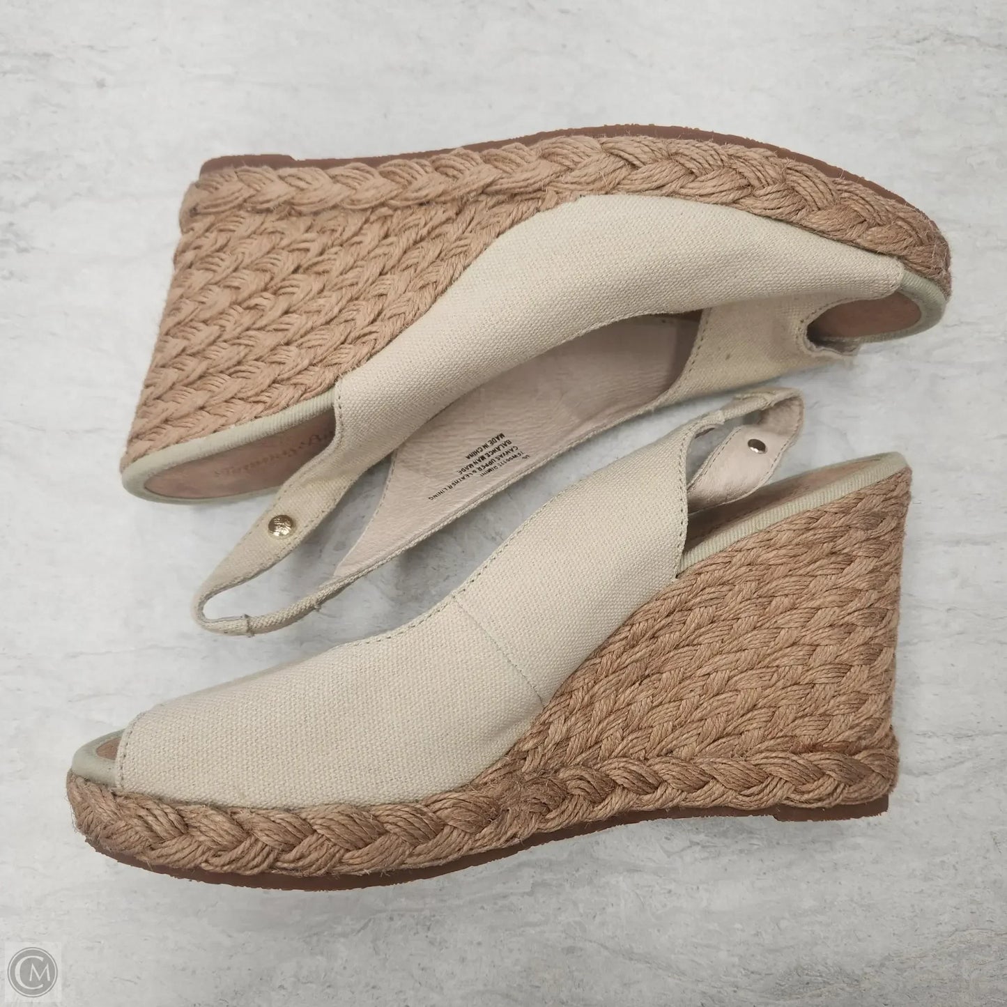 Sandals Heels Wedge By Tommy Bahama In Tan, Size: 8