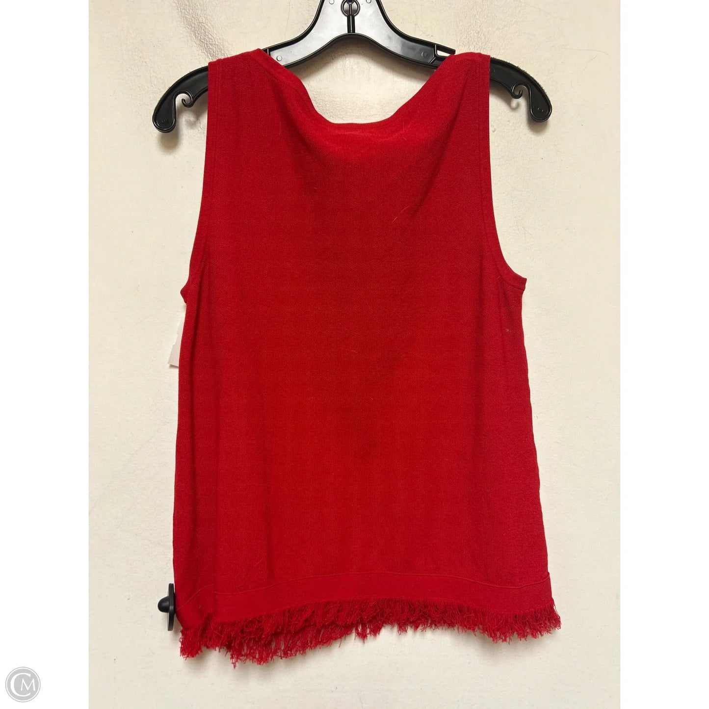 Top Sleeveless By Ann Taylor In Red, Size: M