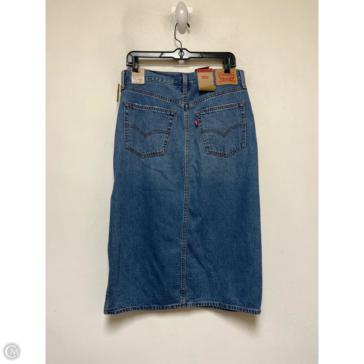Skirt Midi By Levis In Blue Denim, Size: 6