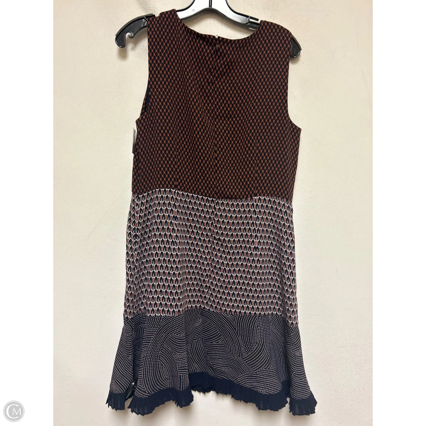 Dress Casual Short By Ann Taylor In Blue & Tan, Size: M