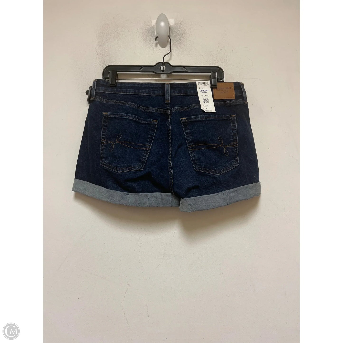 Shorts By Levis In Blue Denim, Size: 14