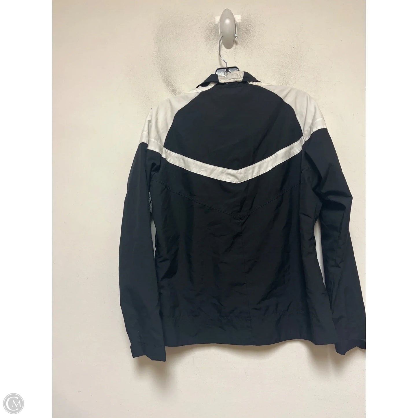 Athletic Jacket By Nike Apparel In Black & White, Size: L