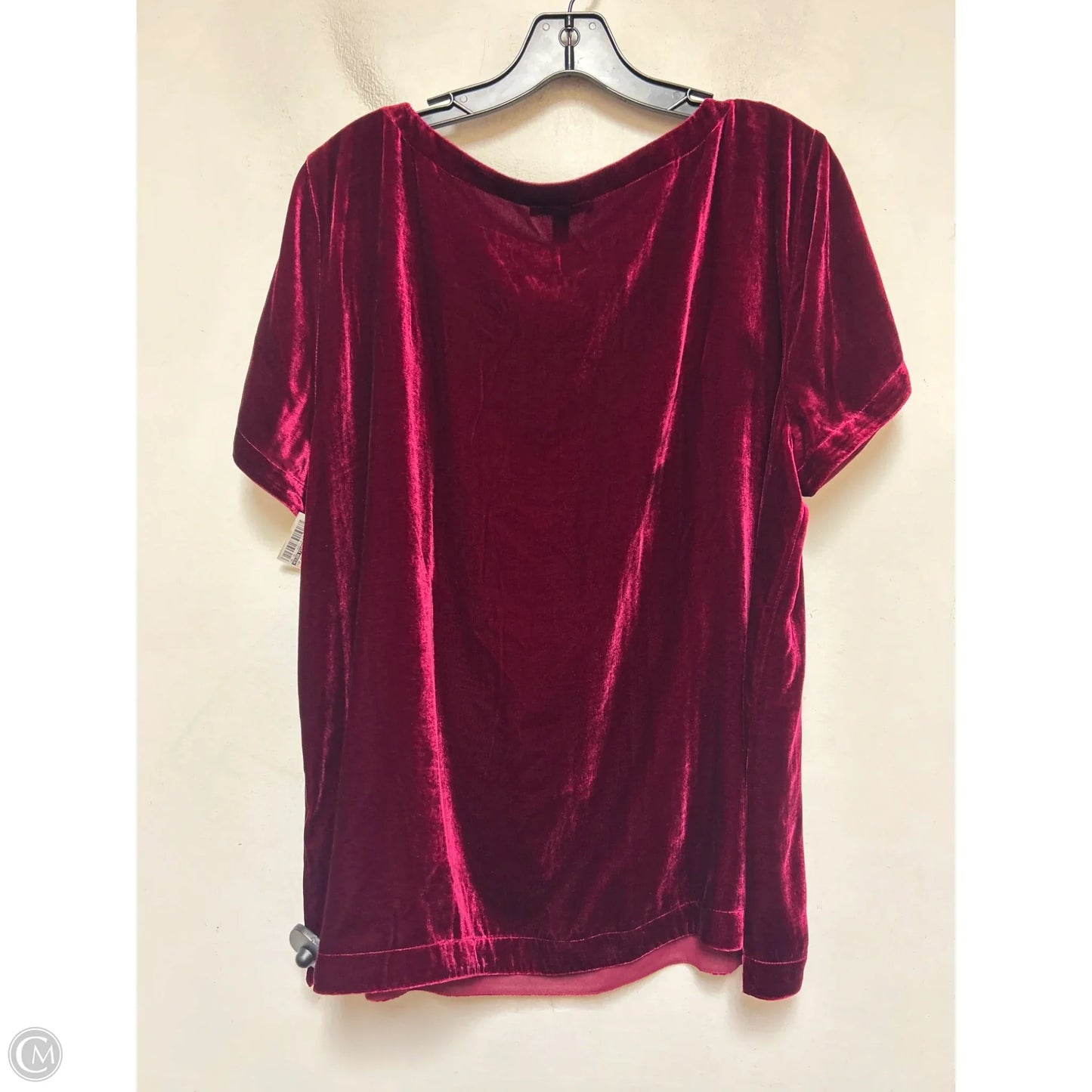 Top Short Sleeve By Eileen Fisher In Maroon, Size: L