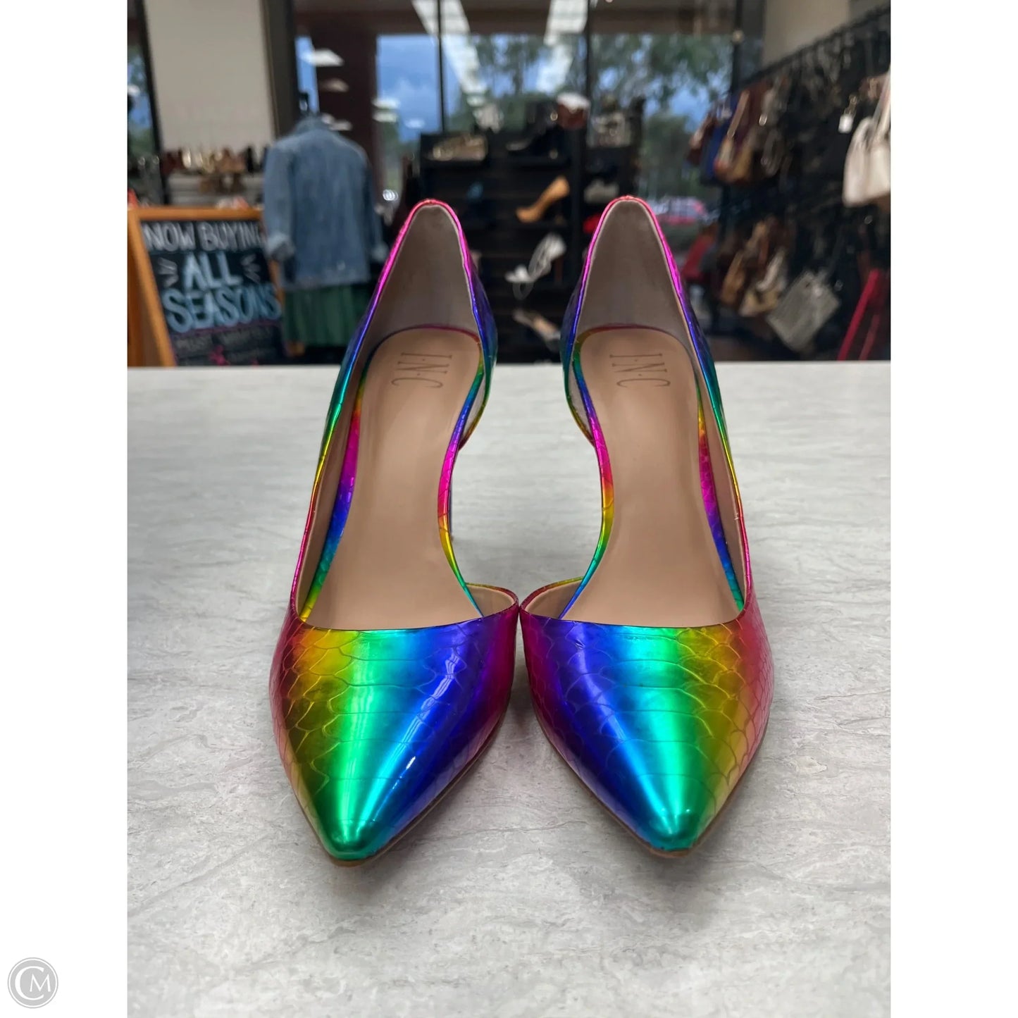 Shoes Heels Stiletto By Inc In Rainbow Print, Size: 9