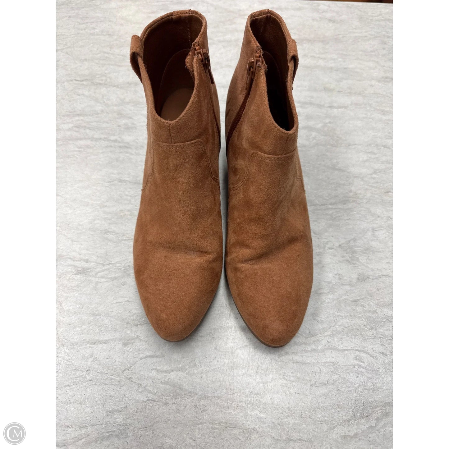 Boots Ankle Heels By Old Navy In Brown, Size: 7