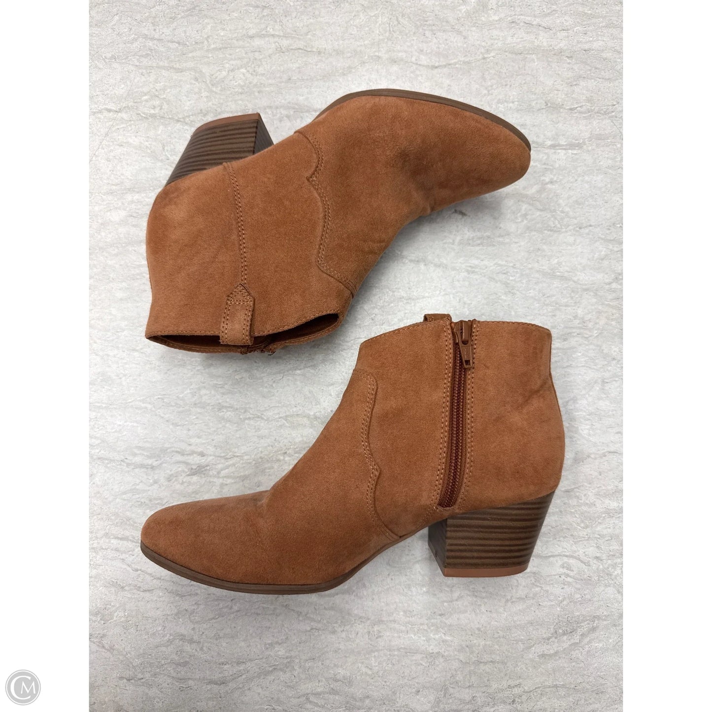 Boots Ankle Heels By Old Navy In Brown, Size: 7