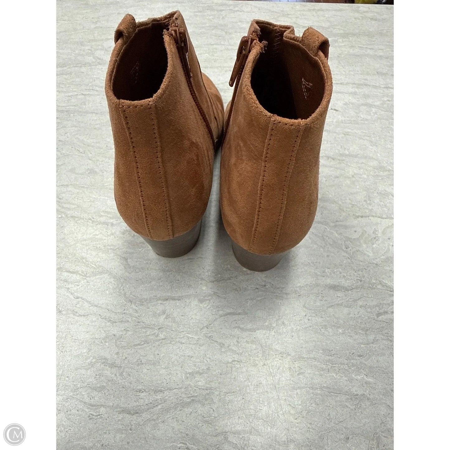 Boots Ankle Heels By Old Navy In Brown, Size: 7