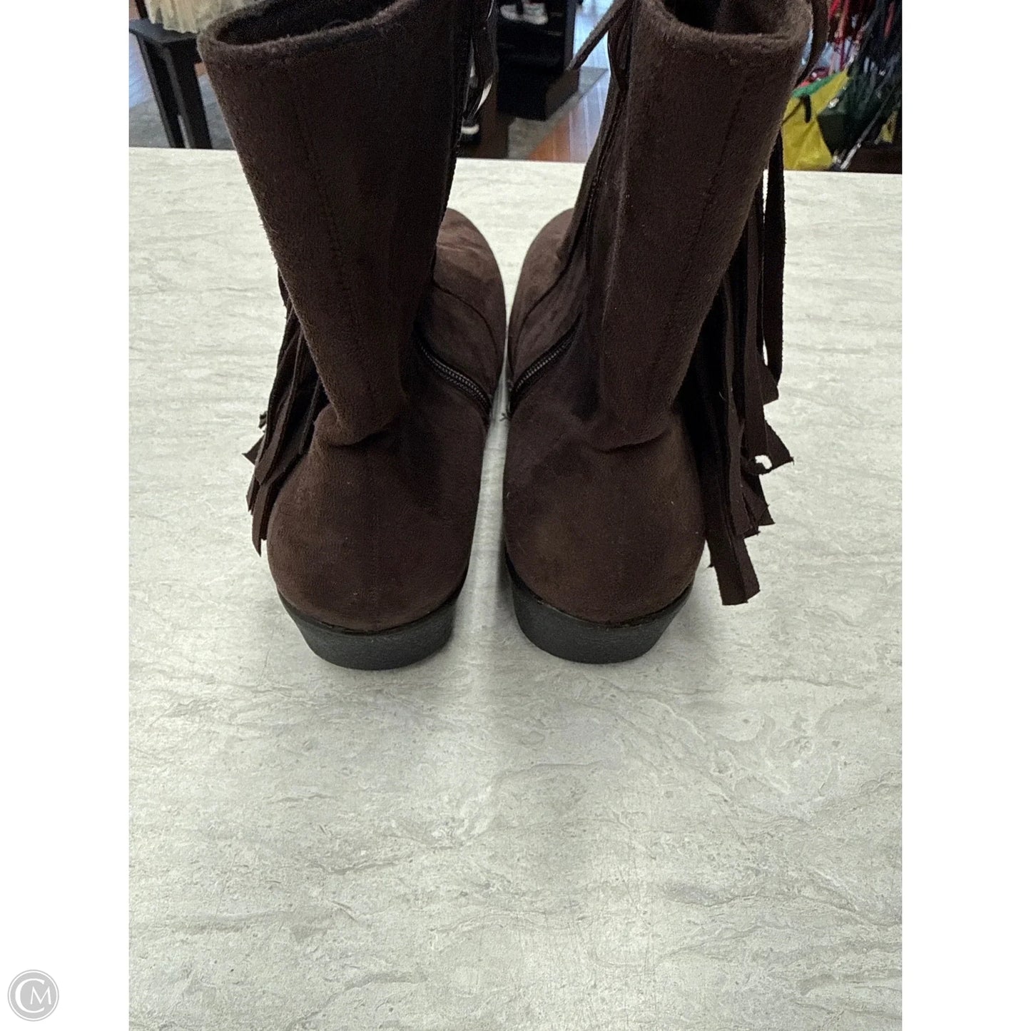 Boots Ankle Flats By Herstyle In Brown, Size: 10