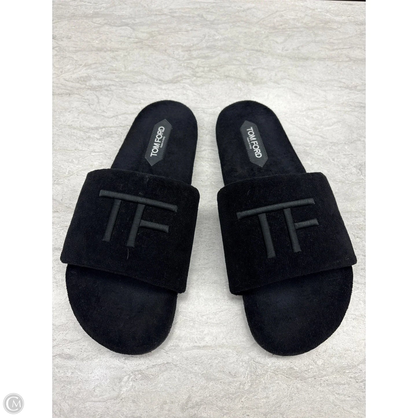 Sandals Luxury Designer By Tom Ford In Blue, Size: 12