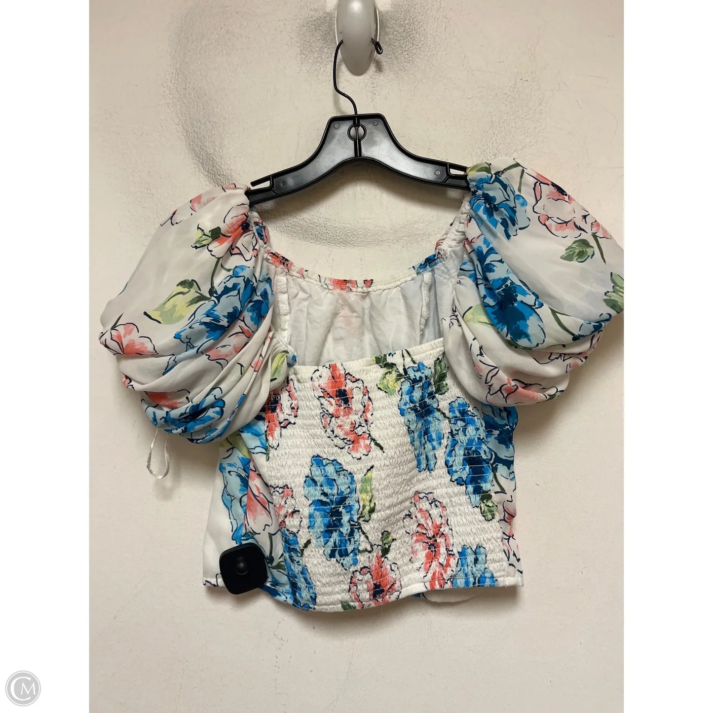 Top Short Sleeve By Abercrombie And Fitch In Floral Print, Size: S