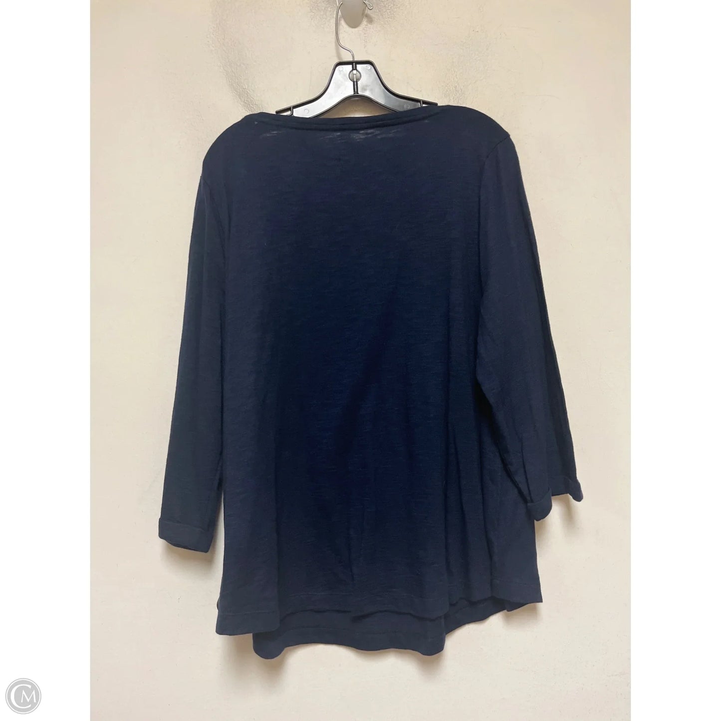 Top Short Sleeve By Chicos In Navy, Size: Xl