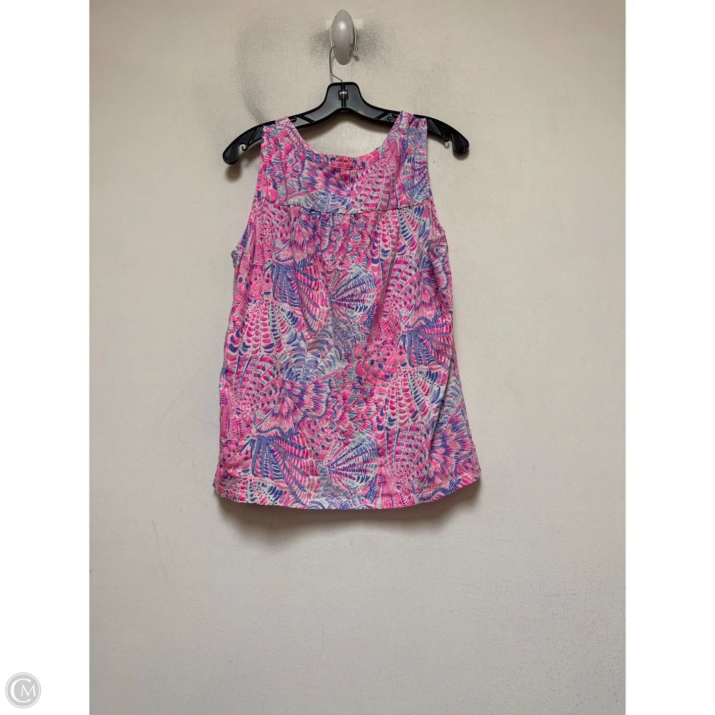 Top Sleeveless Designer By Lilly Pulitzer In Blue & Pink, Size: Xl