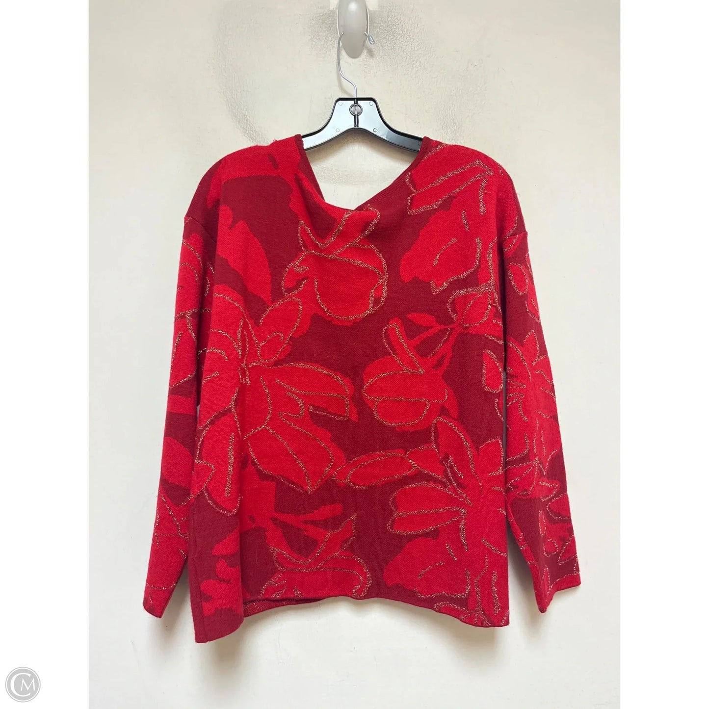 Sweater By Adrienne Vittadini In Red, Size: Xlp