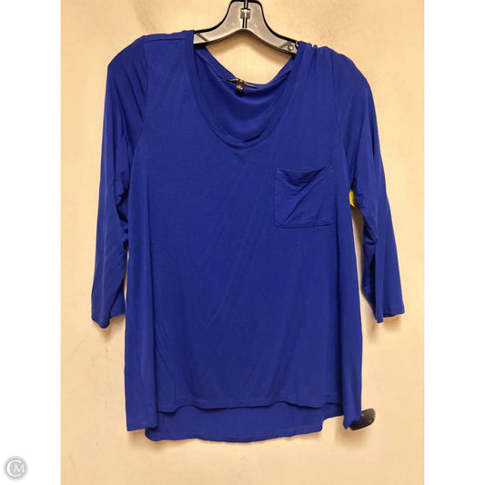 Top Long Sleeve Basic By Cable And Gauge In Blue, Size: M