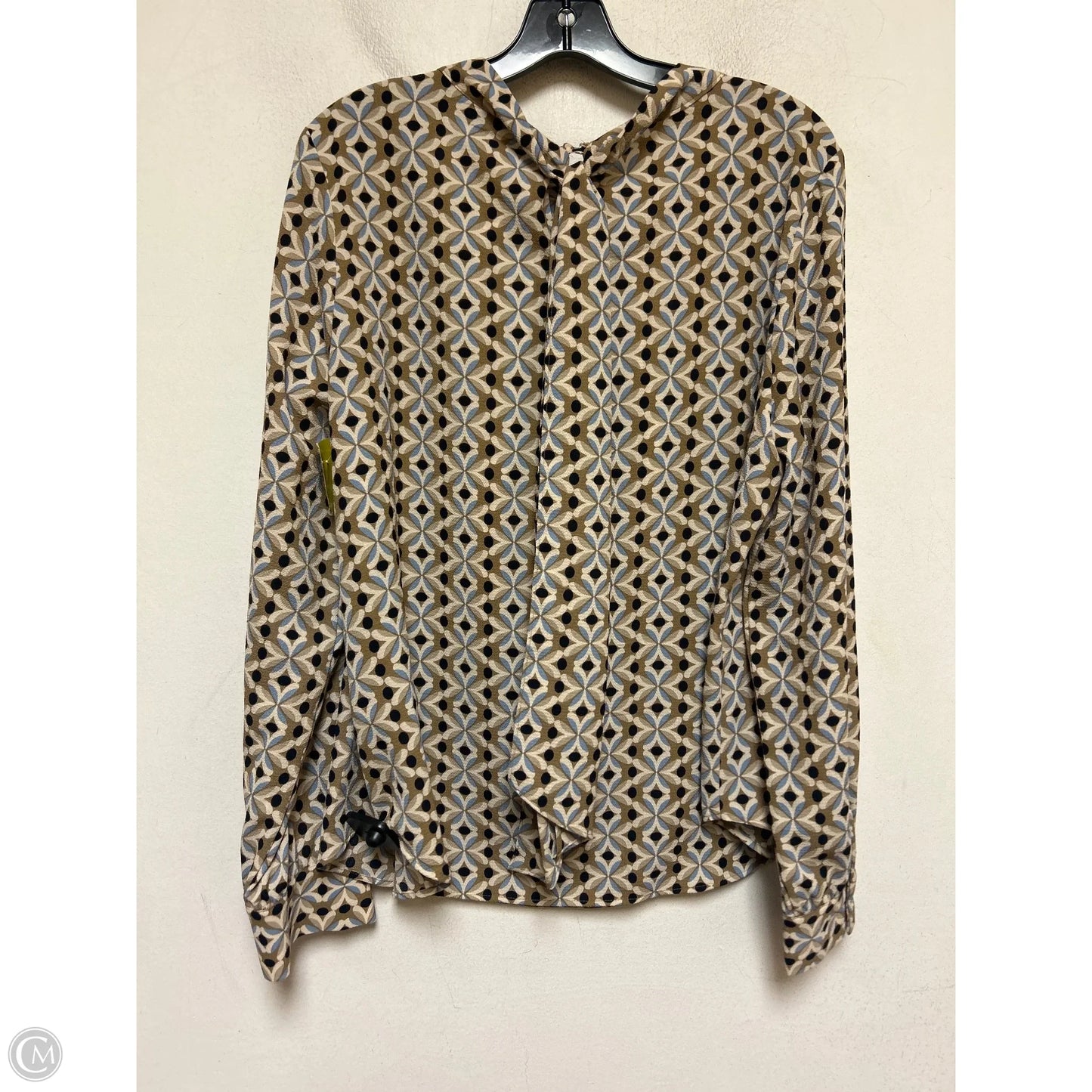 Top Long Sleeve By Tommy Hilfiger In Blue & Brown, Size: Xl