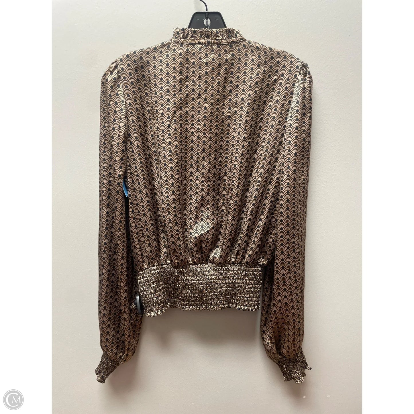 Top Long Sleeve By Tamara H In Black & Brown, Size: S