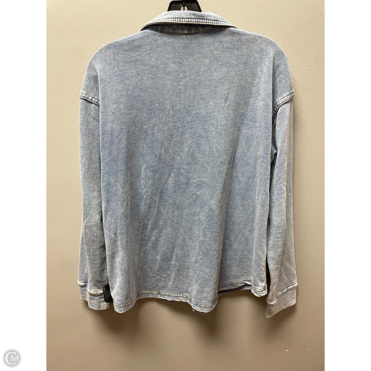 Top Long Sleeve By Jane And Delancey In Blue Denim, Size: S