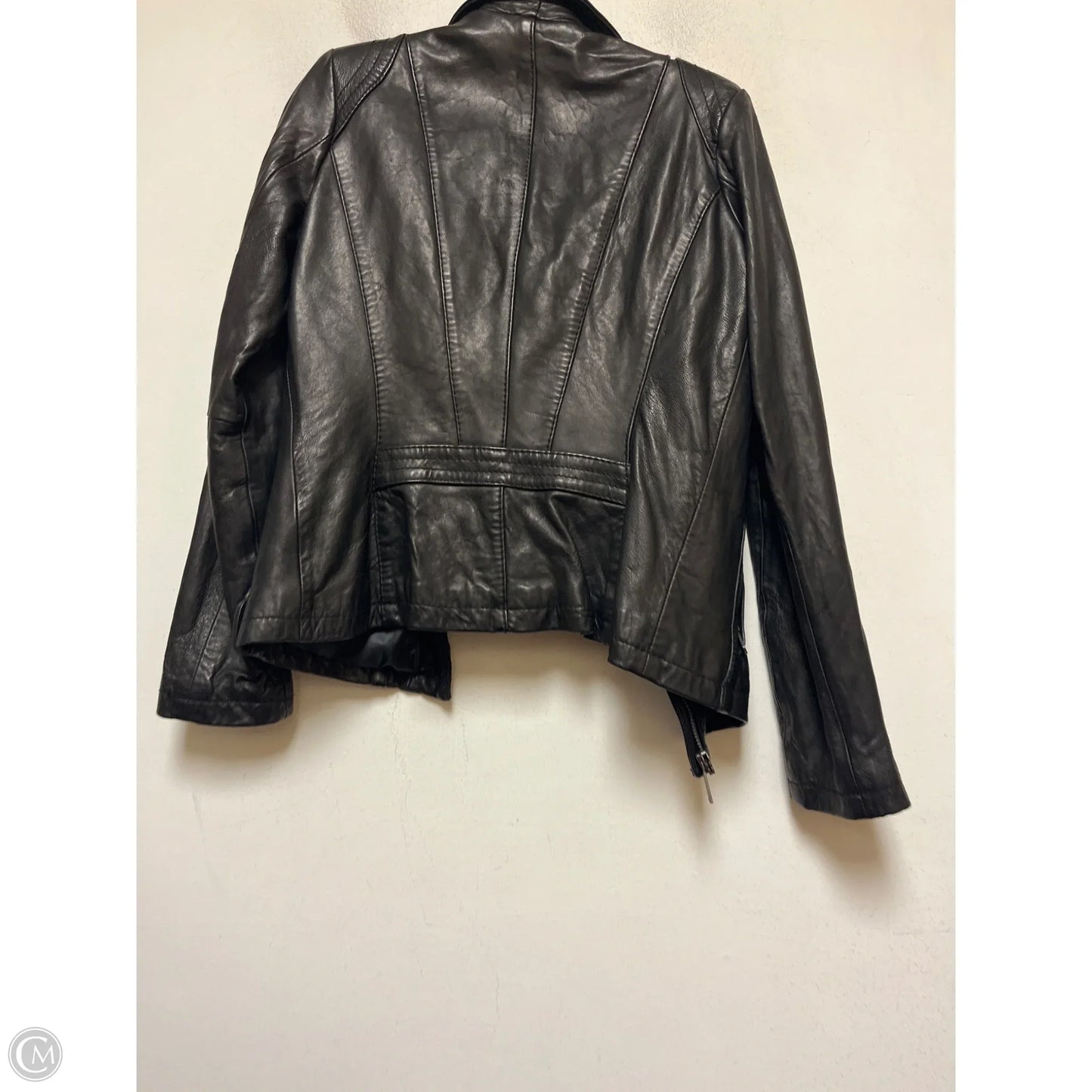 Jacket Leather By Michael By Michael Kors In Black, Size: S