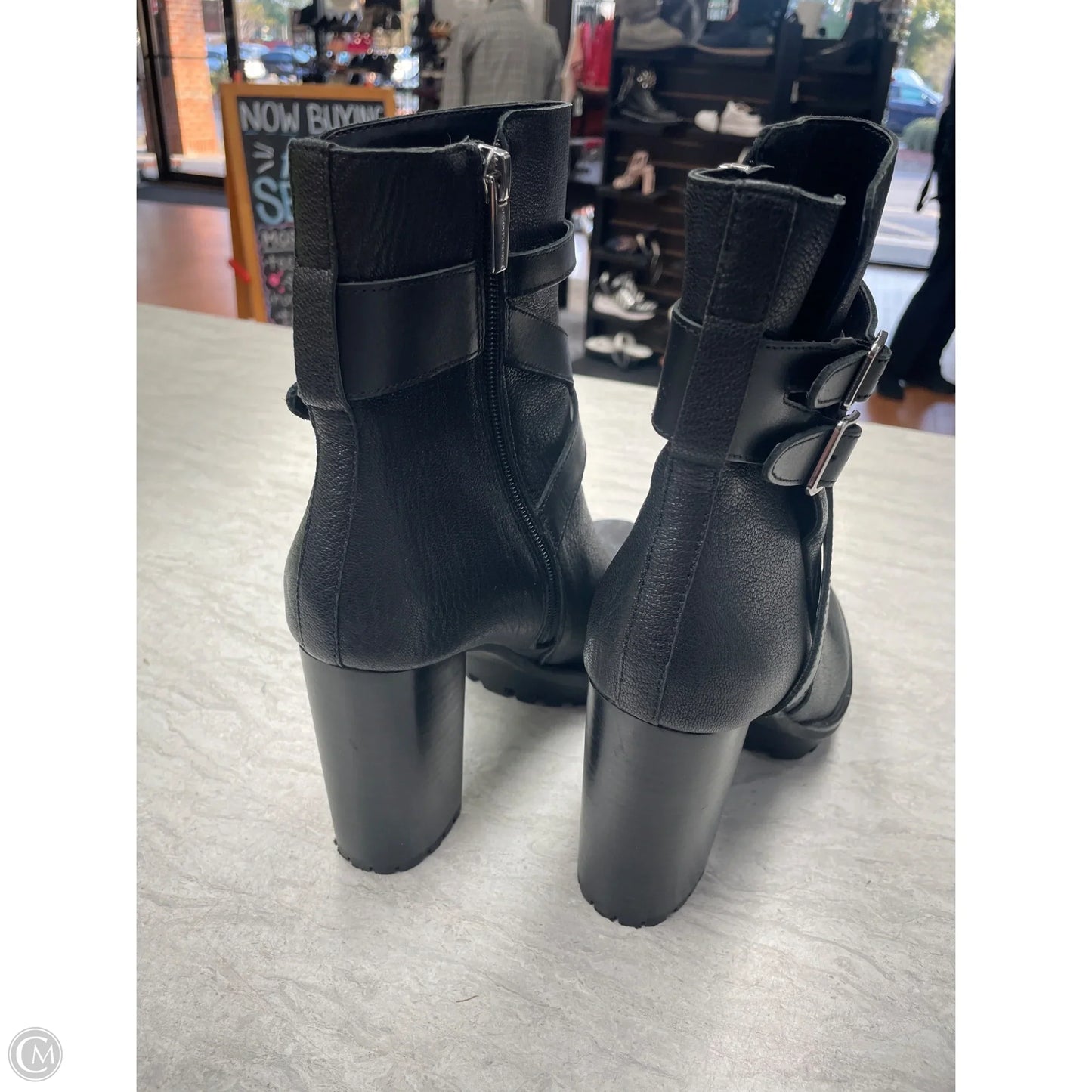 Boots Ankle Heels By Vince Camuto In Black, Size: 7.5