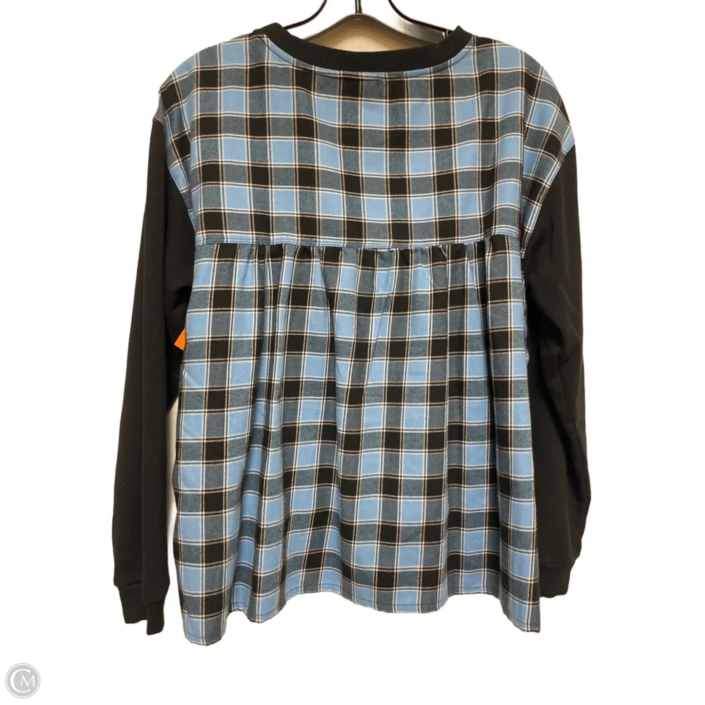 Top Long Sleeve By Pilcro In Black & Blue, Size: S