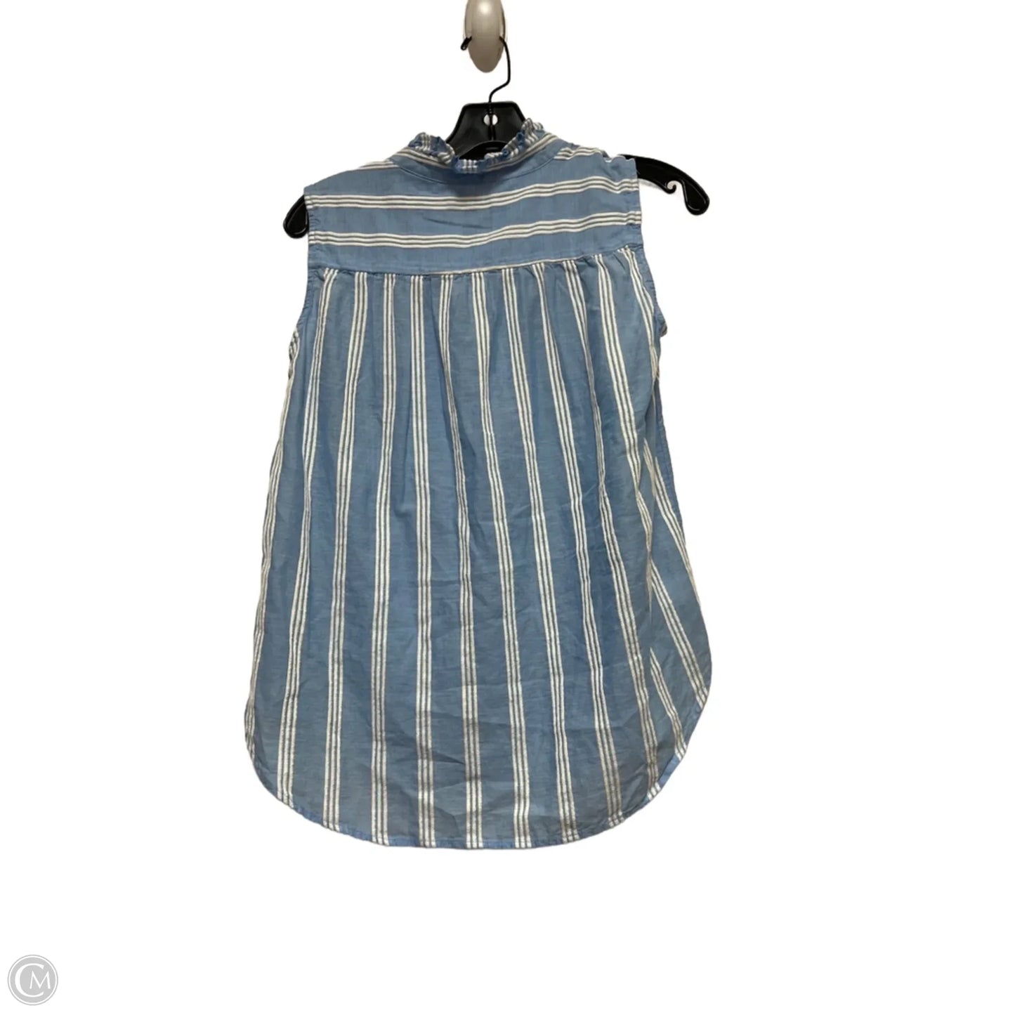Top Sleeveless By Ann Taylor In Blue & White, Size: Xs