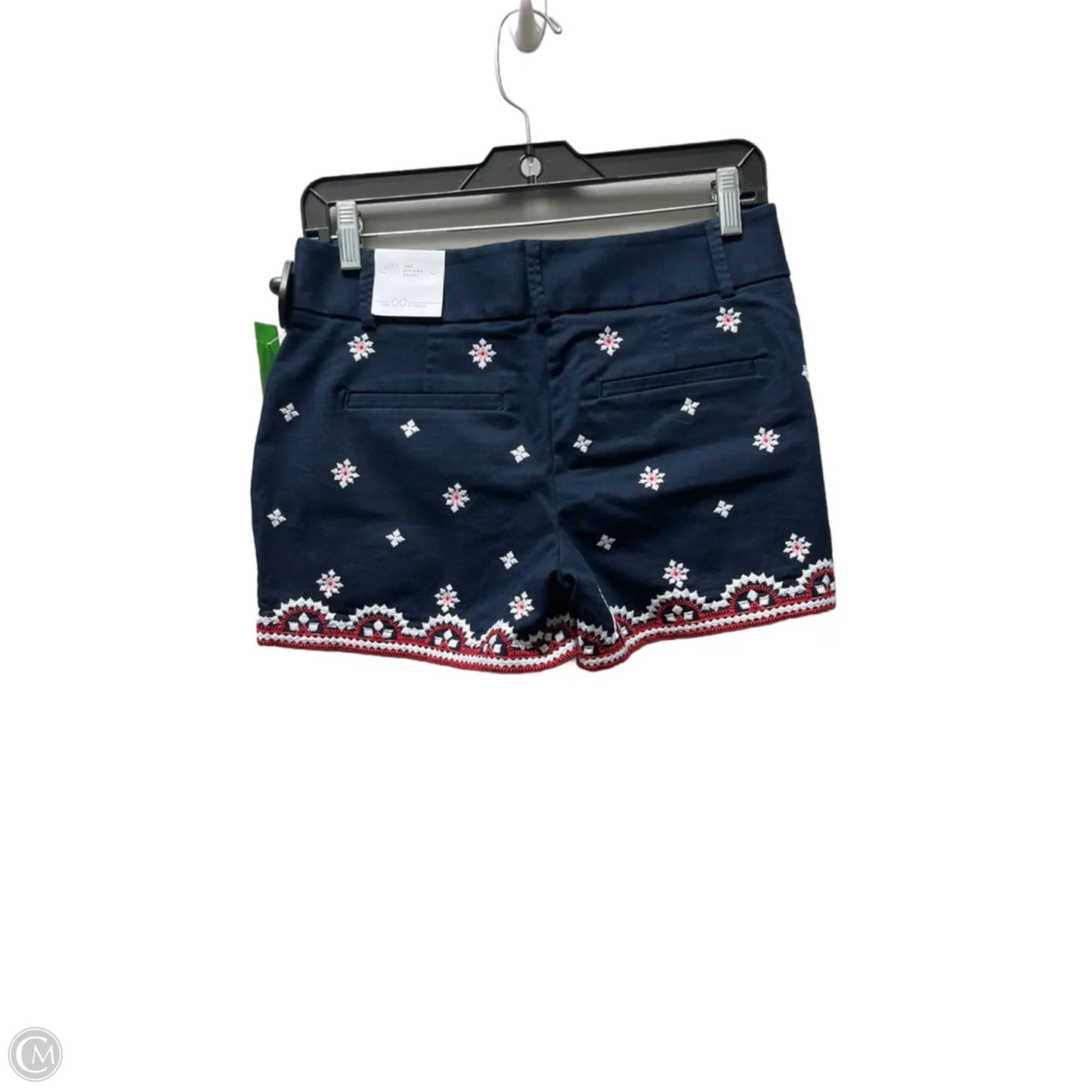 Shorts By Loft In Blue Red & White, Size: 0p
