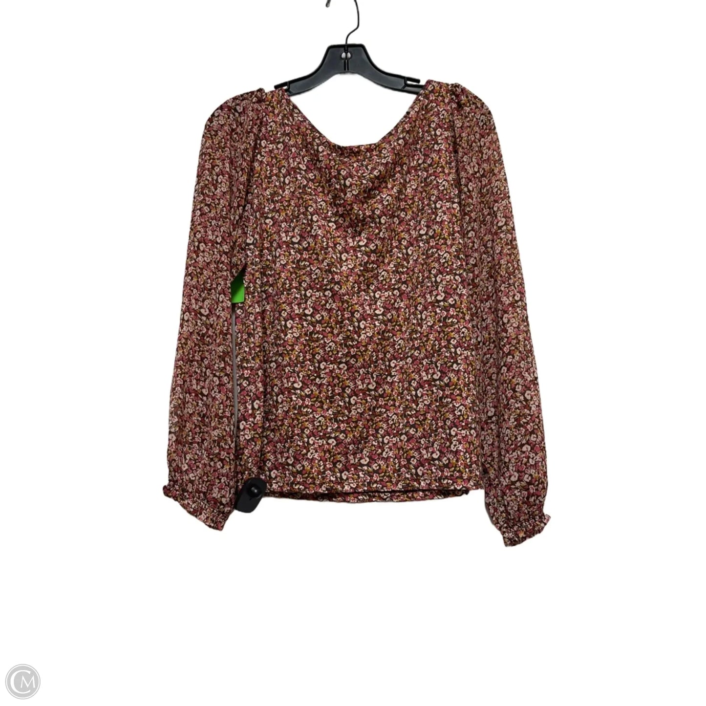 Top Long Sleeve By Loft In Floral Print, Size: M