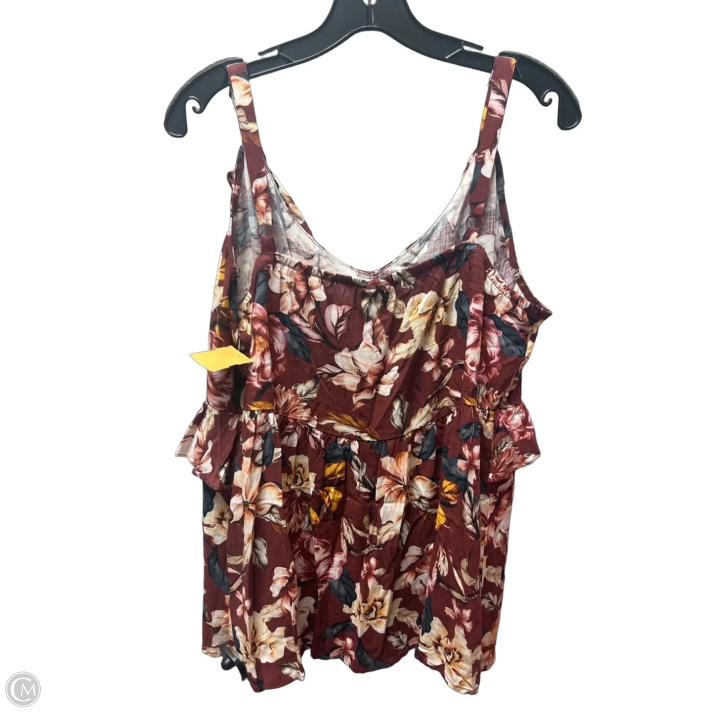 Top Sleeveless By Torrid In Floral Print, Size: L