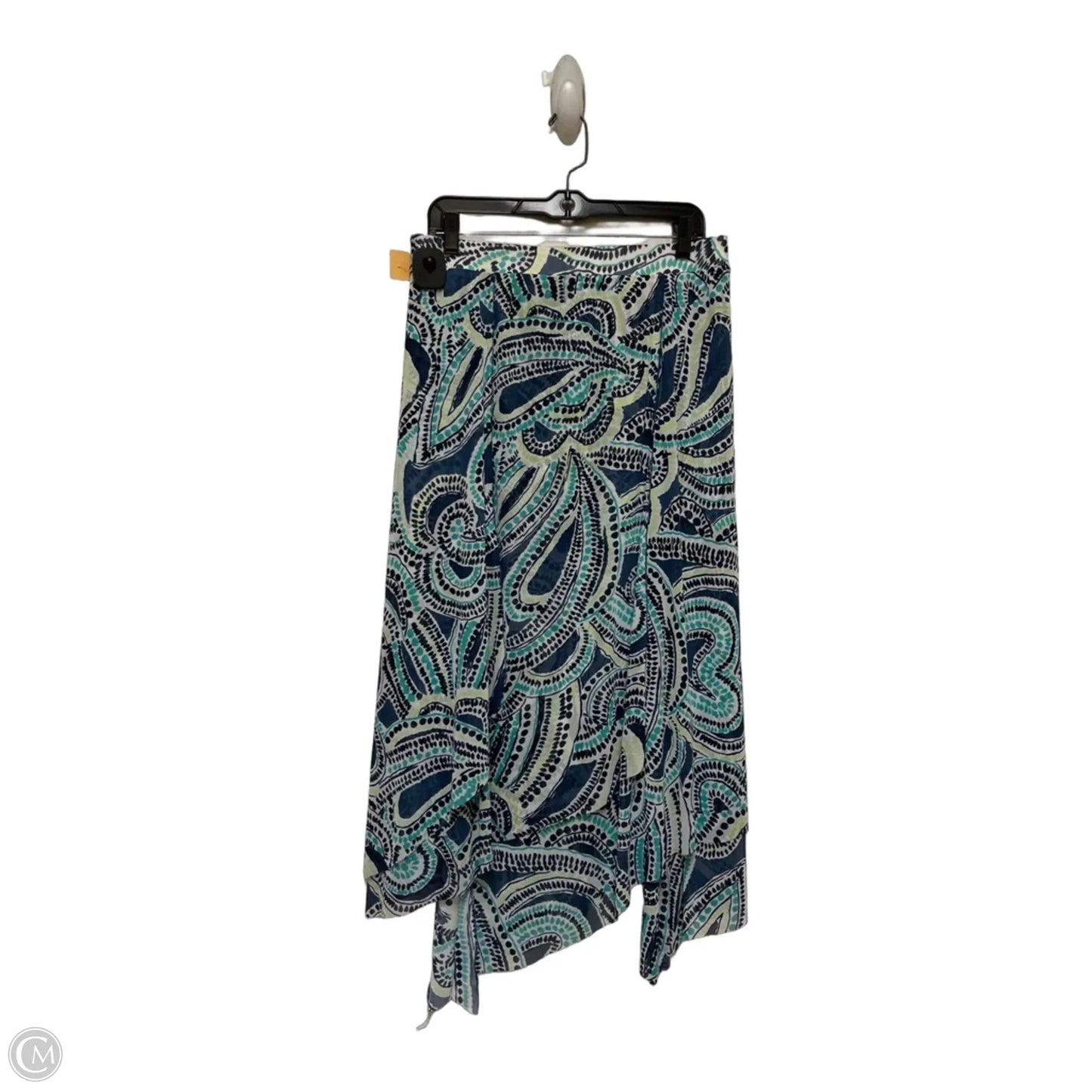 Skirt Maxi By Chicos In Blue & Green, Size: 8