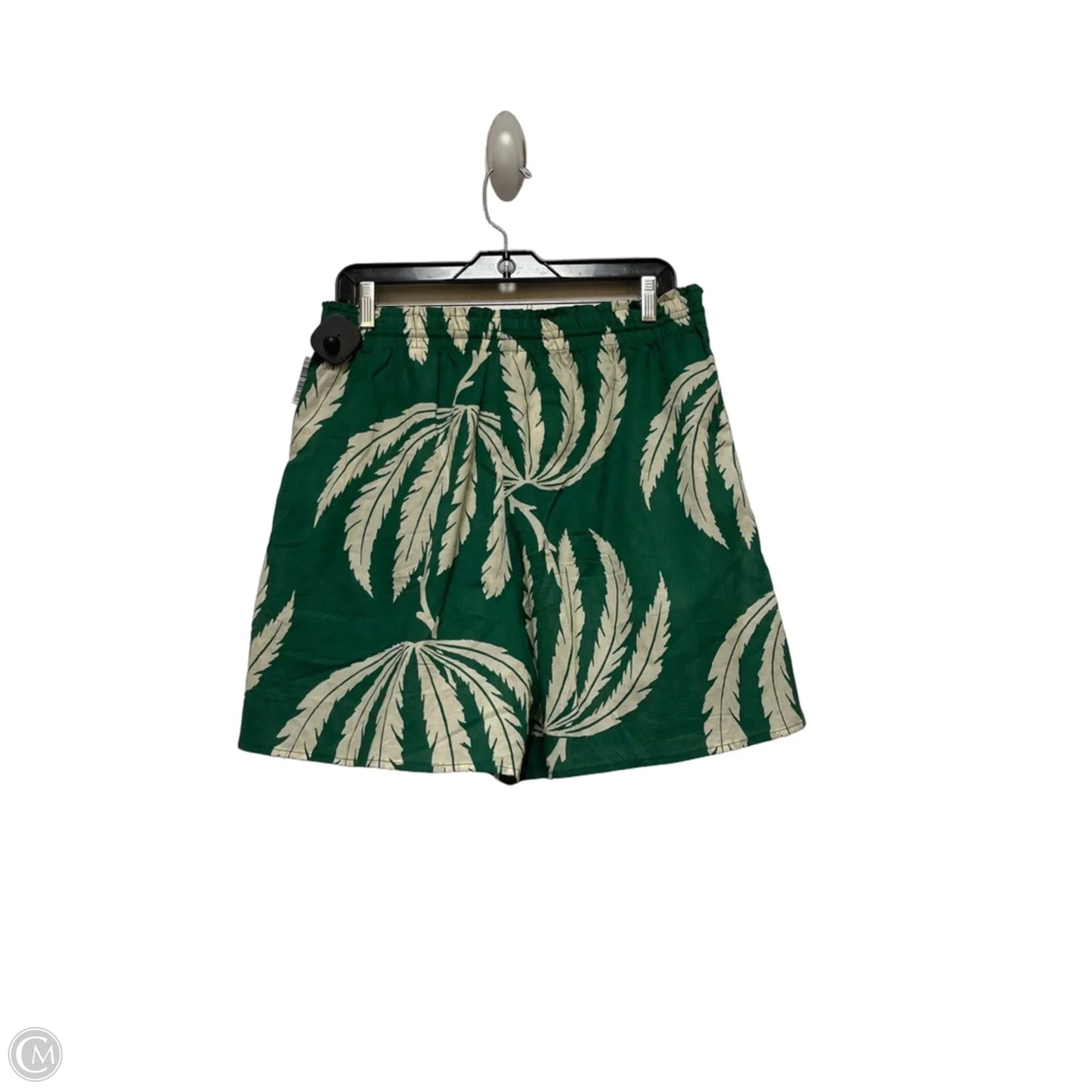 Shorts By H&m In Cream & Green, Size: 8