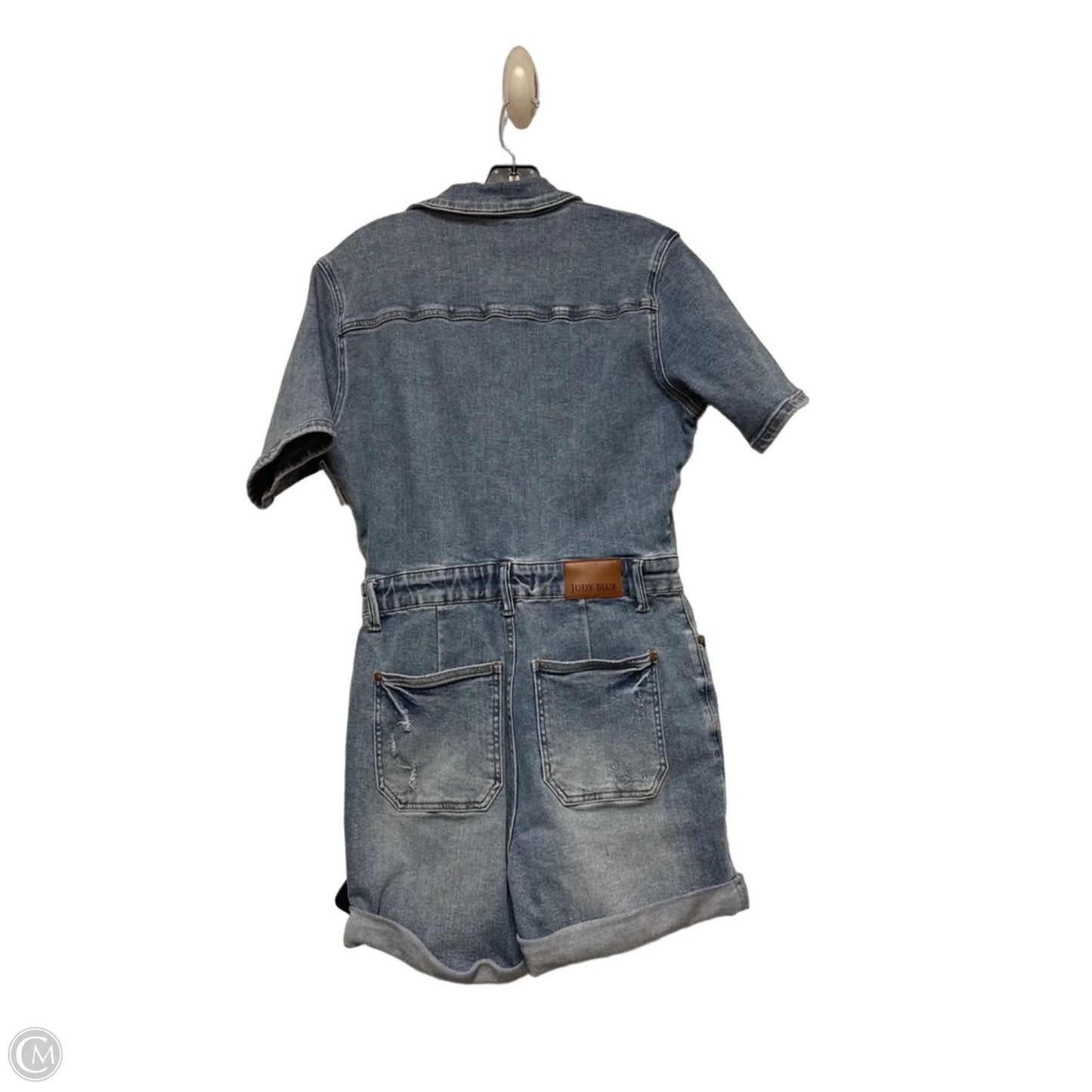 Romper By Judy Blue In Blue Denim, Size: L