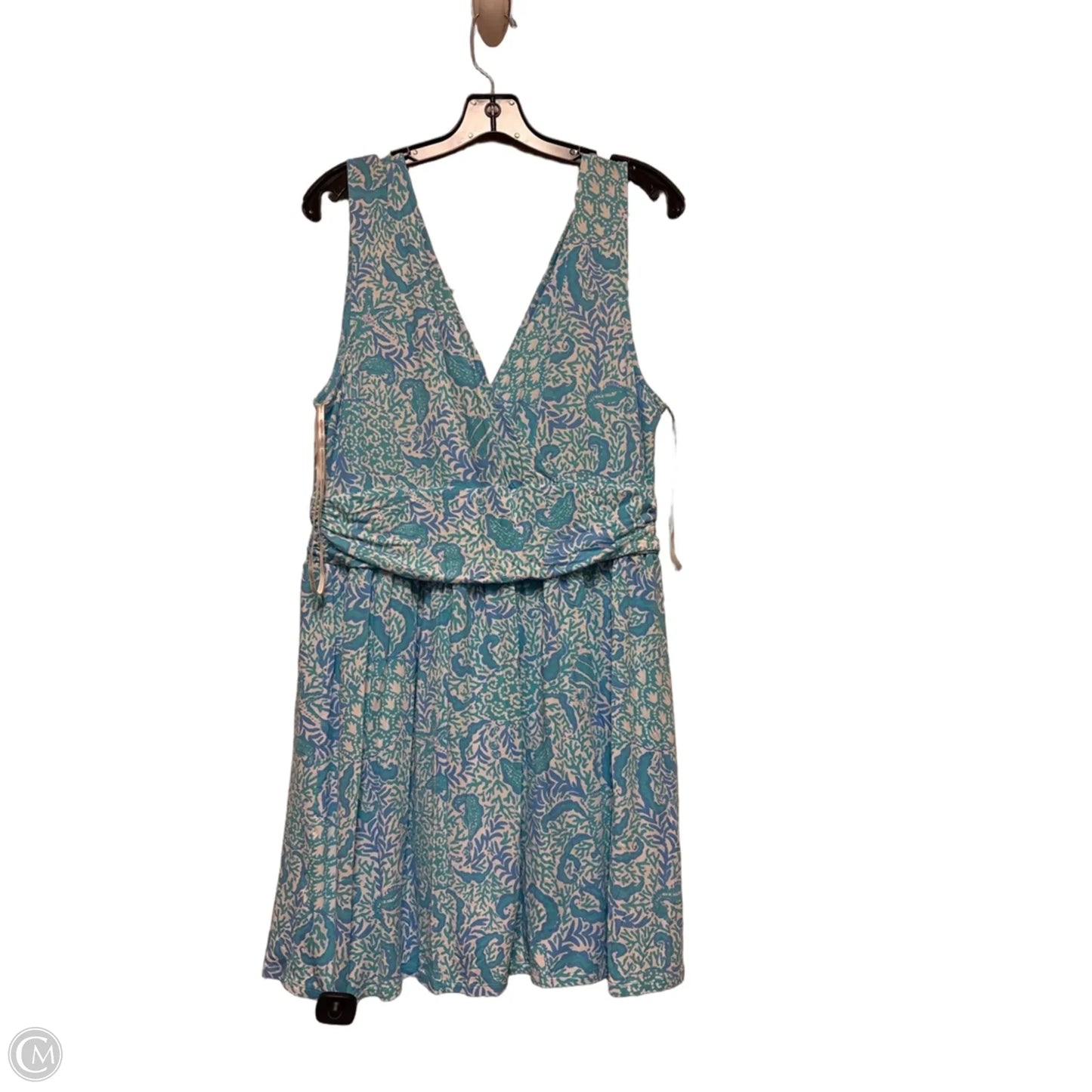 Dress Designer By Lilly Pulitzer In Blue & White, Size: Xl