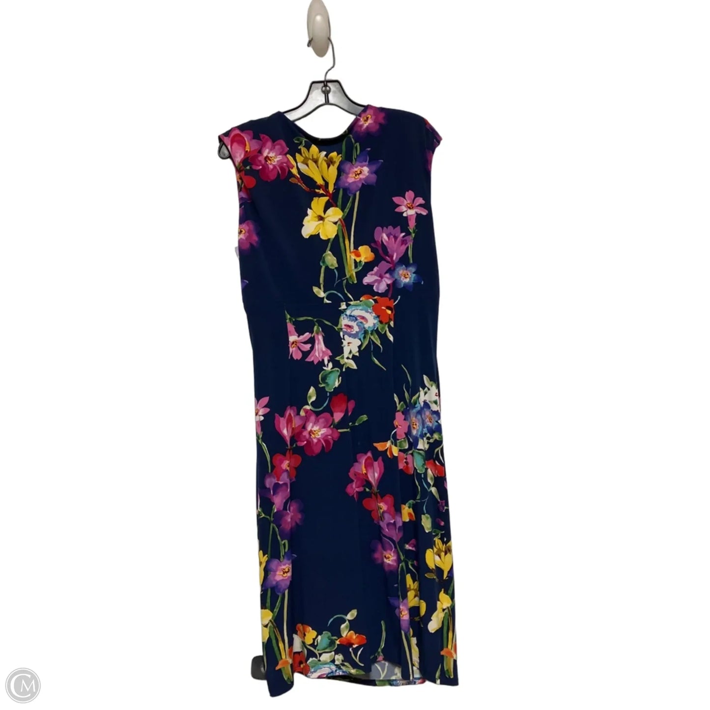 Dress Casual Midi By Lauren By Ralph Lauren In Floral Print, Size: L