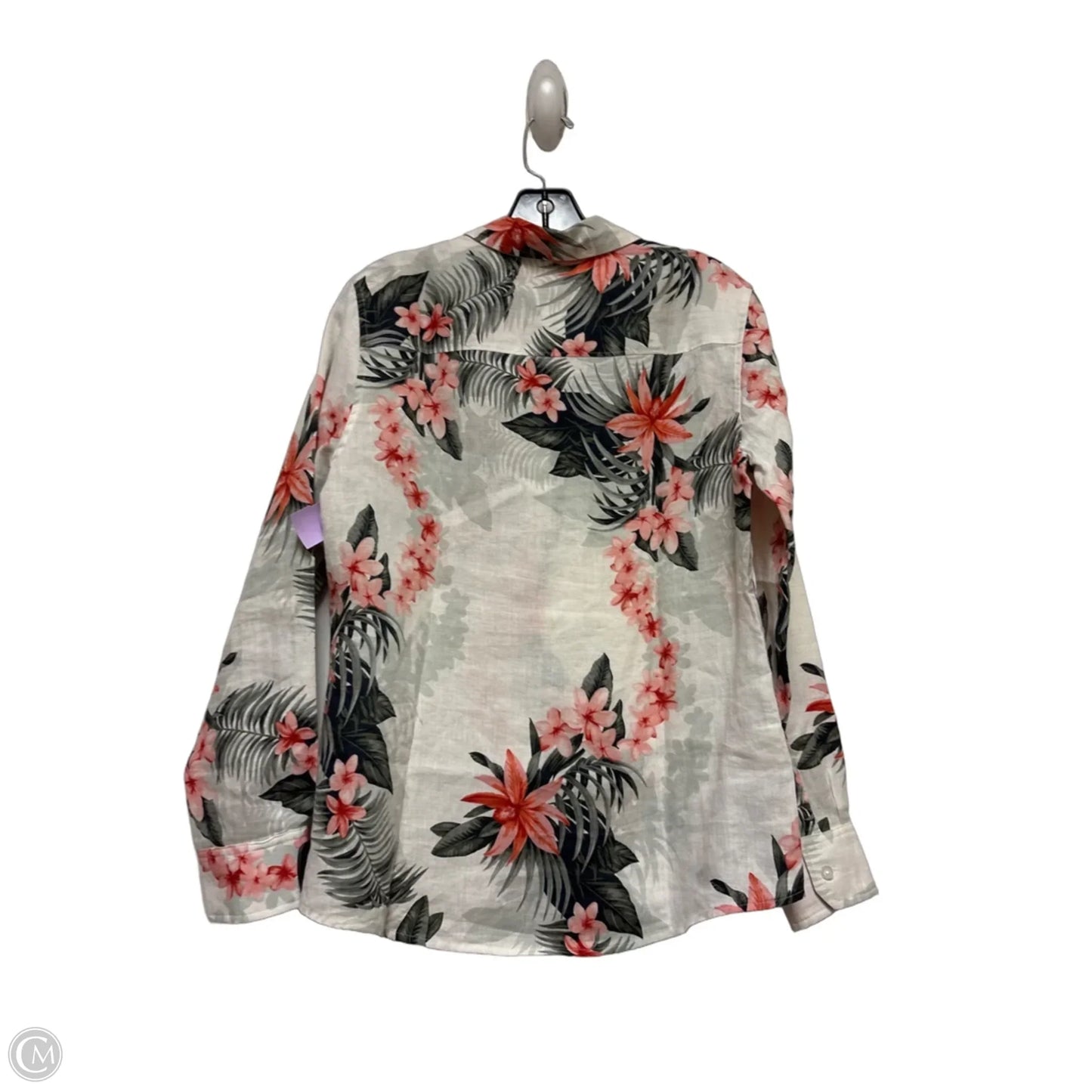 Top Long Sleeve By Tommy Bahama In Tropical Print, Size: S