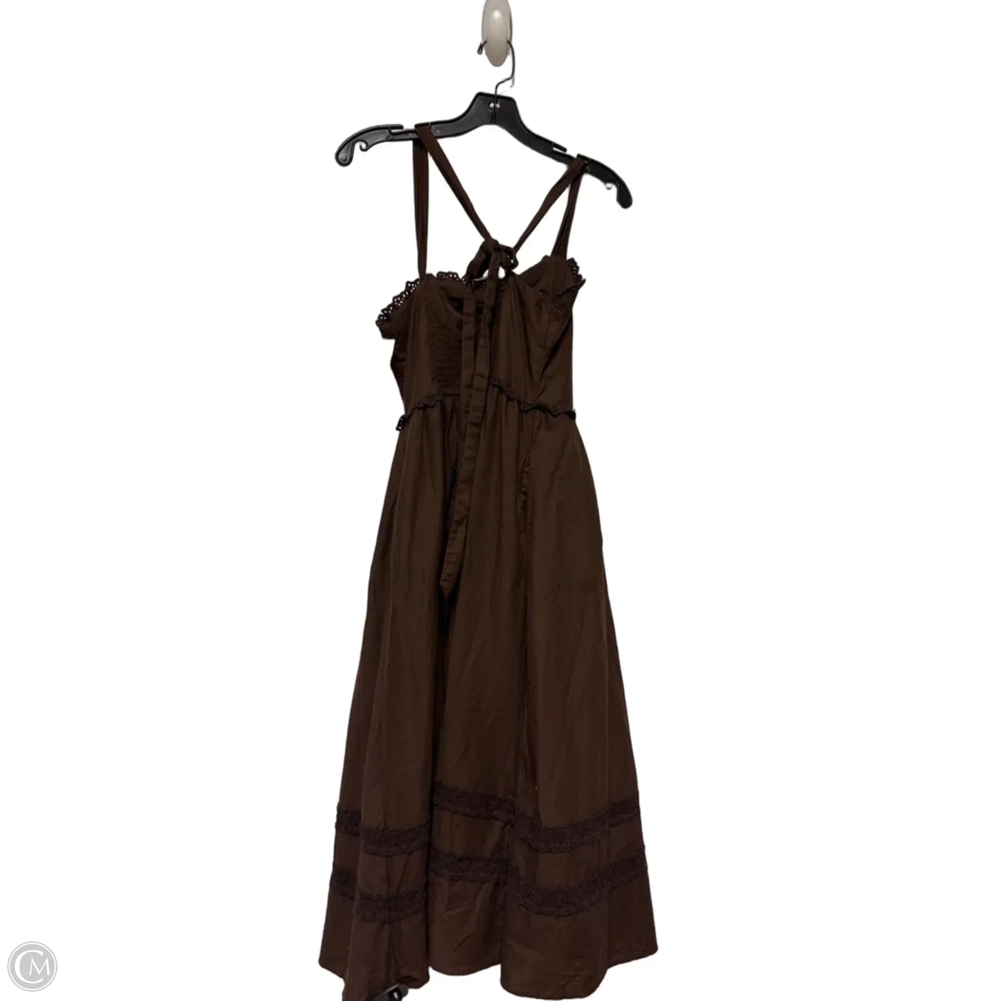 Dress Casual Midi By American Eagle In Brown, Size: Xs
