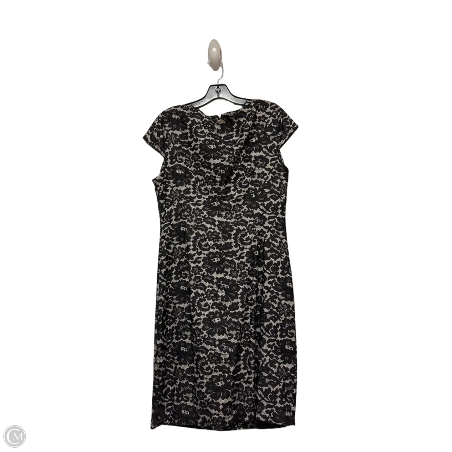 Dress Casual Midi By Tommy Hilfiger In Black & Grey, Size: Xl